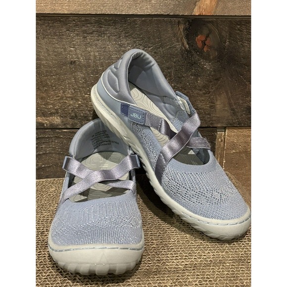 JBU Jambu Camila Mary Jane Flats Slip On‎ Shoes Denim Shimmer Blue Women 6W - Picture 1 of 9